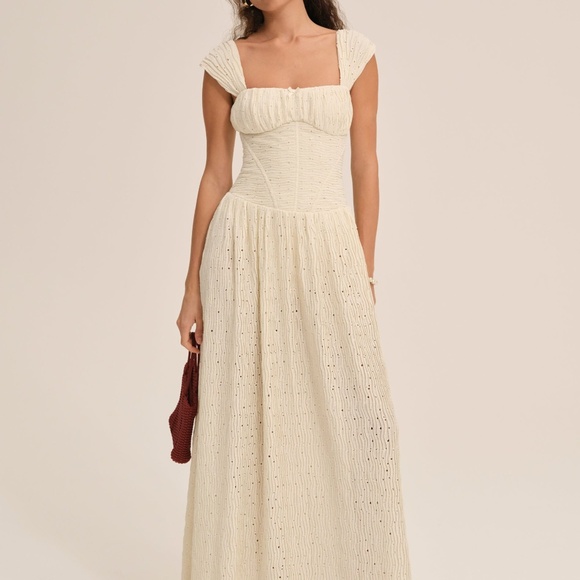 For Love & Lemons Erika Bustier Maxi Dress S / Natural - Picture 3 of 3